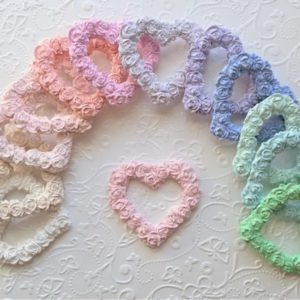 Гіпсова рамка Серце у квітах, 5,2*5 см.