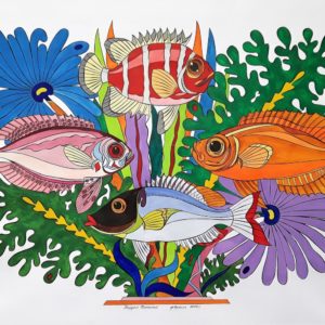 Картина авторская "Тропические рыбки". 2006 г.