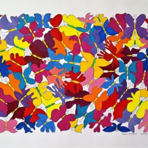 Картина "Метелики", акварель, туш, 2000 рік.