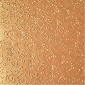 Картон із тисненням перламутровий Satin Gold, старе золото, метелики, 250 гр/м2