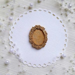 Сеттинг №1 гіпсовий, античне золото, 4,6*3,5 см.