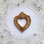 Гіпсова рамка Серце велике, античне золото, 5,8*7 см.