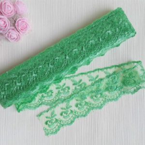 Мереживо органза Яблуко, зелене, 1 м., 4 см.