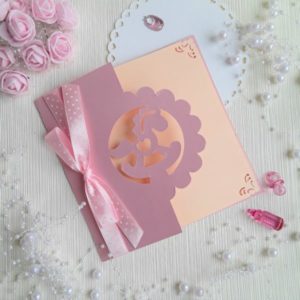 Листівка з конем для дівчинки, 14*14 см.