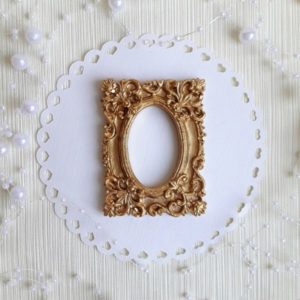 Рамка Прямоугольна гіпсова, античне золото, 7*5 см.