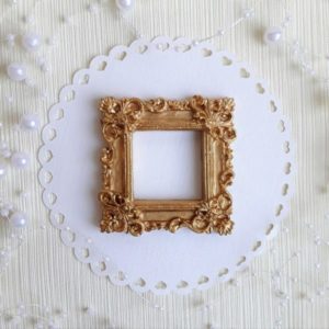 Рамка Квадратная гіпсовая, античне золото, 6*6 см.