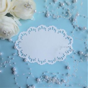 Вирубка з паперу "Ажурний овал 2", 9*13 см, 1 шт.