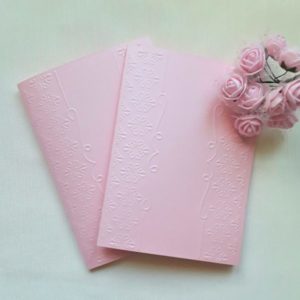 Заготовка для листівки з тисненням, перламутровий, рожевий, 12,5*17,5 см, 285 гр/м2, 1 шт.
