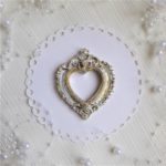 Гіпсова рамка Серце велике, вінтажне золото, 7*5,8 см.