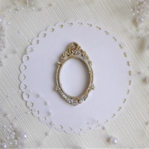 Овальна рамка, гіпс, вінтажне золото, 6,5*4 см.