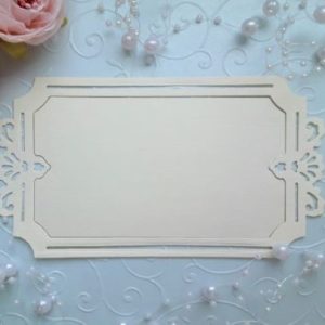 Вирубка "Рамка велика з підкладкою", айворі, 16,5*9 см, 1 шт.