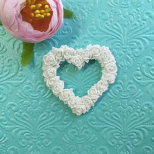 Рамка Серце у квітах гнучка, 4,8*5,2 см.