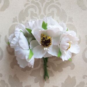 Букетик Мак дикий, білий, 6 шт.