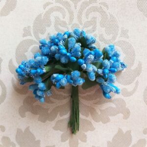 Декоративні гілочки тичинки, блакитні, 12 шт.