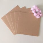 Заготовки для листівок, 15*15 см, крафт середній, 250 гр/м2, 5 штук.