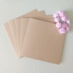 Заготовки для листівок, 15*15 см, крафт світлий, 250 гр/м2, 5 штук.