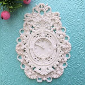 Ажурна овальна рамка + Рококо велика + годинник, гнучкий комплект, 8*11,5 см.