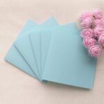 Заготовки для листівок, 10*10 см, бірюзові, фактурні, 160 гр/м2, 5 штук.