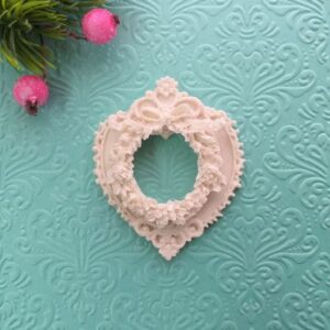 Рамка Серце з Різдвяним вінком, гнучкі, 6,8*5,5 см.