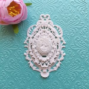 Ажурна рамка №1 гнучка + Бароко + Морозна + камея, 6*8,5 см.