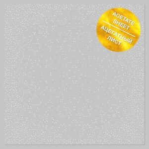 Ацетатний лист із білим тисненням, White Mini Drops, 30,5*30,5 см