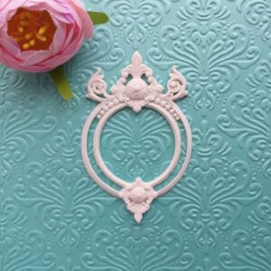 Кругла рамка із завитками, ажурна, гнучка, 7,5*5 см.