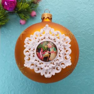 Комплект гнучких ажурних рамок + скляний кабошон Веселе Різдво, 6,5*6 см.