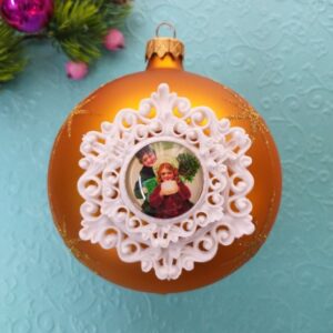 Комплект гнучких ажурних рамок + скляний кабошон Щасливі Дітки, 6,5*6 см.