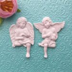 Ангели закохані сидять гнучкі, пара, 7*5,5 см та 7*4,5 см.