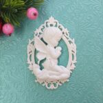Рамка Бароко велика ажурна з ангелом на хмарі, гнучкий комплект
