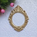 Рамка Рококо велика №2 гнучка, золотий металік, 8,5*7 см.