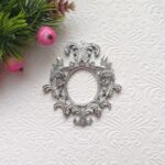 Рамка Вінтажна, гнучка, срібний металік, 6,5*5,5 см.
