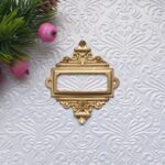 Рамка для напису, гнучка, золотий металік, 6,2*5,5 см.