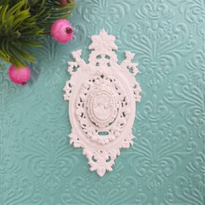Рамка Завитки з Морозною-міні та камеєю, гнучка, 8,8*4,8 см.