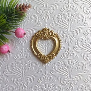 Рамка Серце-міні, гнучка, античне золото, 4,8*4 см.