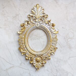 Вікторіанська рамка велика, вінтажне золото, гіпс, 15*9,5 см.