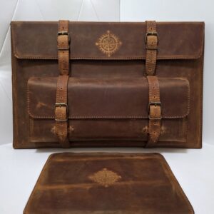 Сумка для ноутбука 17"-18", килимок для мишки, шкіра, 42*28*3 см.