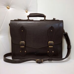 Портфель шкіряний, сумка для папіру, ноутбука, колір коричневий, 36*29*8 см.